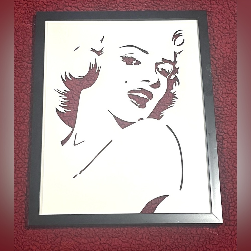 Marilyn Monroe Laser Cut Metal Wall Art Decor Marilyn Monroe Artwork 20" x 16"
